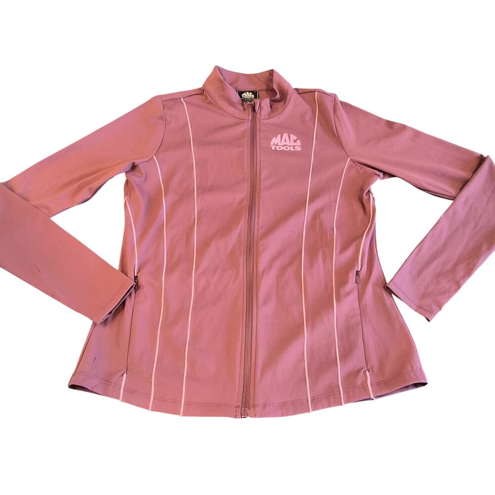Mac Tools Pink Athletic Full Zip Jacket Small Thumbholes Activewear